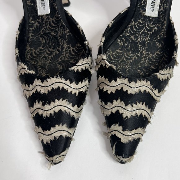Manolo Blahnik Carolyne Slingback Heels 40.5 - Picture 3 of 9